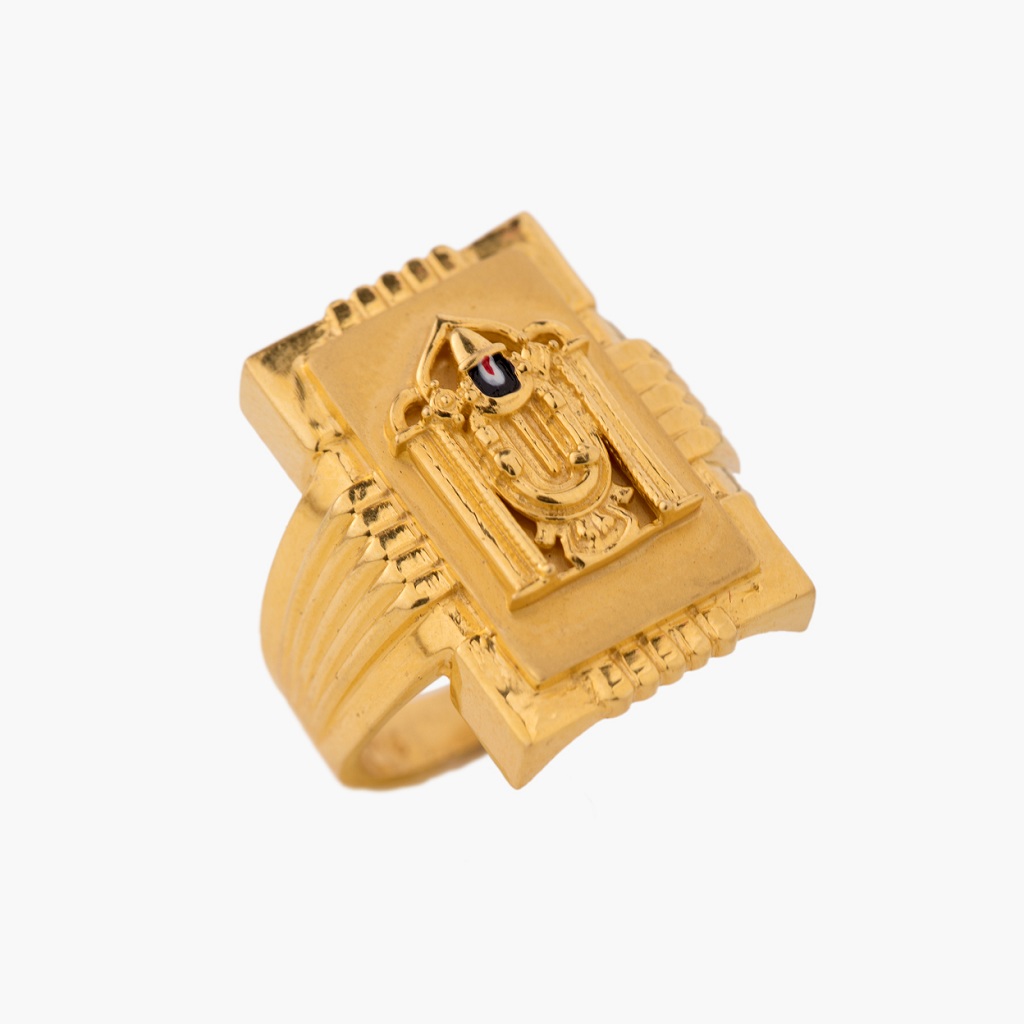 Tirupati Balaji Gold CZ Ring | Raj Jewels