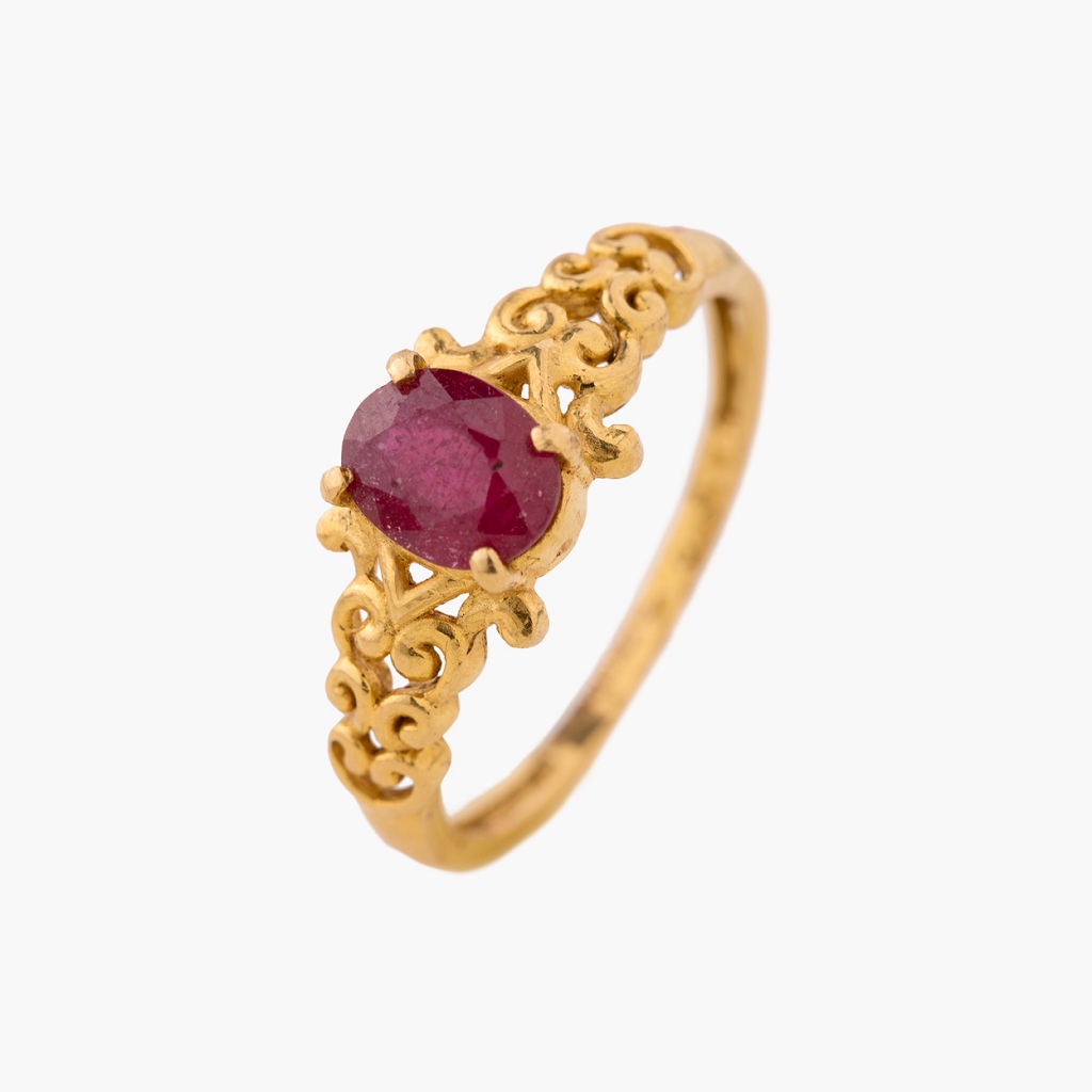 Buy Ruby Stone Rings Online - Gold Ring Collections | Jos Alukkas Online